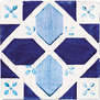    Cevica  Dec. Castellon Azul (Blanco) 13*13 