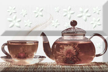Керамическое панно для ванной настенное Absolut keramika Monocolors 10x30 Tea 02 Fosker Composicion (из 2-х пл.) 20х30 30x20