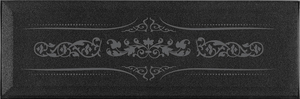 Плитка для ванной Absolut keramika  Decor Versalles Black Silver 10x30 фото