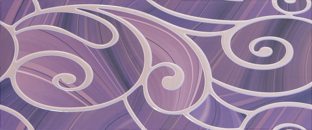 Керамическая плитка Gracia ceramica Arabeski purple decor 01 250х600 мм - 6 шт. 60x25