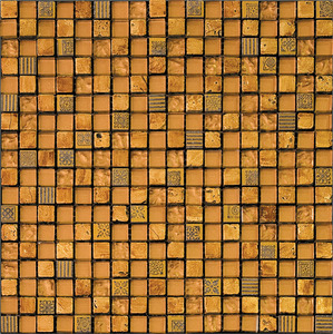 Мозаика Natural Mosaic  BDA-1519 Стекло+Мрамор+Агломерат (чип 15х15) 8 мм Inka фото