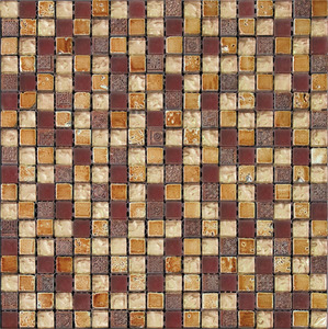 Мозаика Natural Mosaic  BDA-1522 Стекло+Мрамор+Агломерат 298х298 (чип 15х15) 8 мм Inka фото