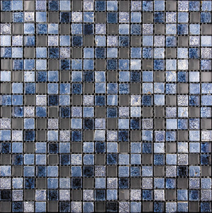 Мозаика Natural Mosaic  BDA-1524 Стекло+Мрамор+Агломерат 298х298  (чип 15х15) 8 мм Inka фото