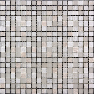 Мозаика Natural Mosaic  BDA-1591 Стекло+Мрамор+Агломерат 298х298 (15х15) 8 мм Inka фото