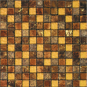 Мозаика Natural Mosaic  BDA-2307 Стекло+Мрамор+Агломерат 298х298 (чип 23х23) 8 мм Inka фото