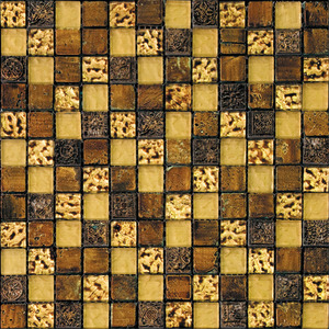 Мозаика Natural Mosaic  BDA-2308 Стекло+Мрамор+Агломерат 298х298 (чип 23х23) 8 мм Inka фото