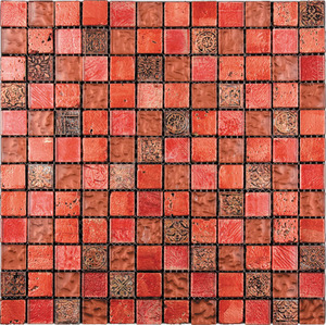 Мозаика Natural Mosaic  BDA-2310 Стекло+Сланец+Агломерат 298х298 (чип 23х23) 8 мм Inka фото