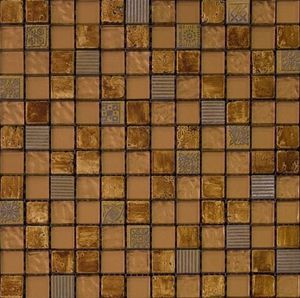 Мозаика Natural Mosaic  BDA-2319 Стекло+Мрамор+Агломерат 298х298 (чип 23х23) 8 мм Inka фото