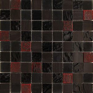Мозаика Natural Mosaic  BDA-3004 (BDA-304) Стекло+Мрамор+Агломерат (чип 30х30) 8 мм Inka фото