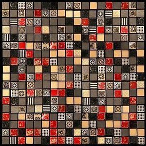 Мозаика Natural Mosaic  CPR-1506 (CPR-6) Мрамор+Агломерат 298х298 (чип 15х15) 8 мм, PHARAOH фото